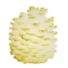 Bougie LED en cire forme pomme de pin beige et doré Ø10xH12cm