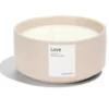 Bougie Love pot céramique Ø13xH6cm rose