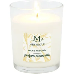 Bougie naturelle parfumée citronnelle Mességué