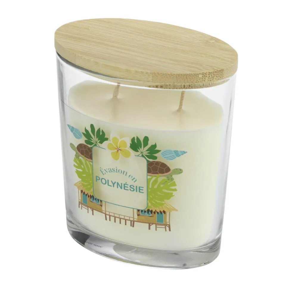 Bougie parfumée Ambiances Devineau 2 mèches Polynésie senteur monoï 30H