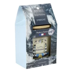 Bougie parfumée Ambiances Devineau 2 mèches Ouessant senteur embruns 30H