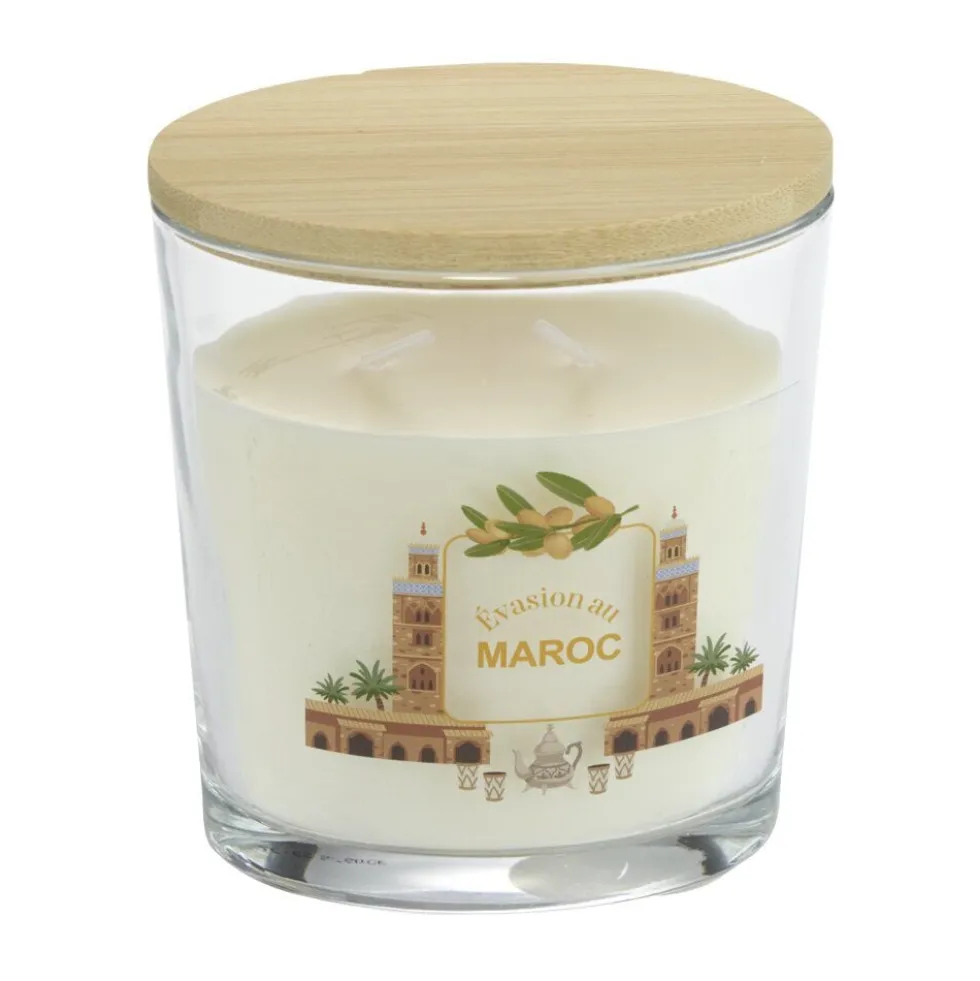 Bougie parfumée Ambiances Devineau 2 mèches Maroc senteur argan 30H