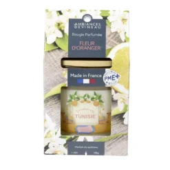 Bougie parfumée Ambiances Devineau 2 mèches Tunisie senteur fleur d'oranger 30H