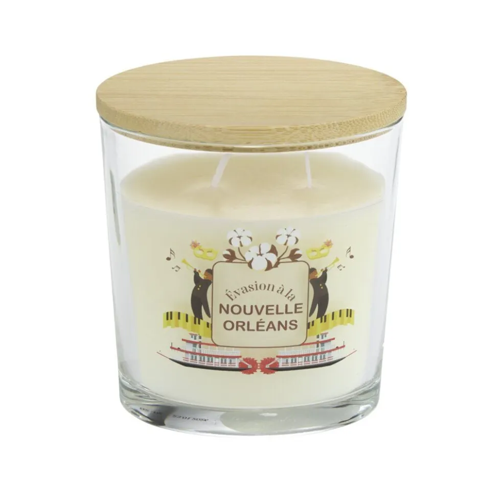 Bougie parfumée Ambiances Devineau 2 mèches Nouvelle Orléans senteur coton 30H