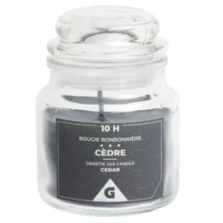 Bougie parfumée dans bonbonnière en verre H6cm (6 modèles)