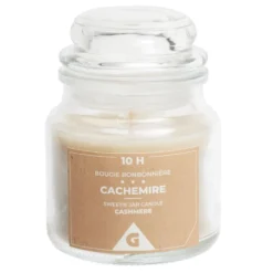 Bougie parfumée dans bonbonnière en verre H6cm (6 modèles)