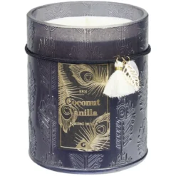 Bougie parfumée dans pot déco pampilles