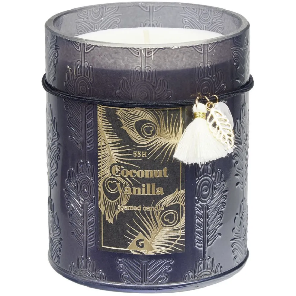 Bougie parfumée dans pot déco pampilles