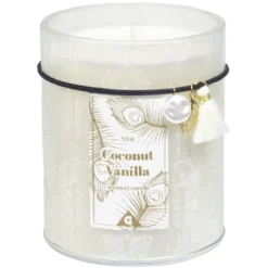 Bougie parfumée dans pot déco pampilles