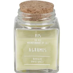Bougie parfumée dans pot en verre