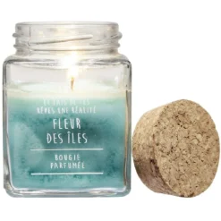 Bougie parfumée dans pot en verre