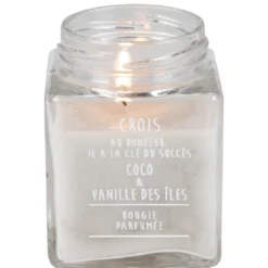 Bougie parfumée dans pot en verre
