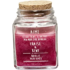 Bougie parfumée dans pot en verre