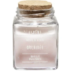 Bougie parfumée dans pot en verre
