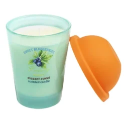 Bougie parfumée dans pot verre façon sorbet senteur fruit Ø9,5xH10cm (3 modèles)