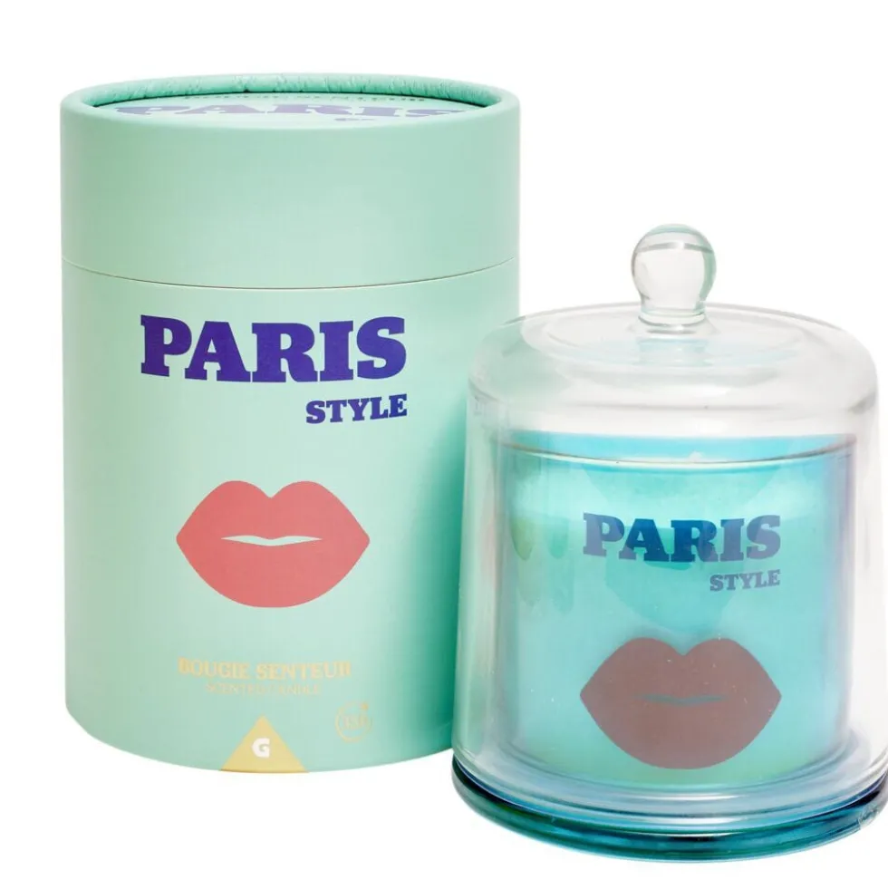 Bougie parfumée dans verre inspiration voyage Ø10,5xH13,5cm (4 modèles)