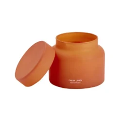 Bougie parfumée dans verre mat avec bouchon Ø9xH7cm (3 modèles)