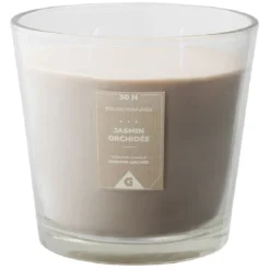 Bougie parfumée dans verre senteur jasmin orchidée Ø13,5xH12,5cm 30H