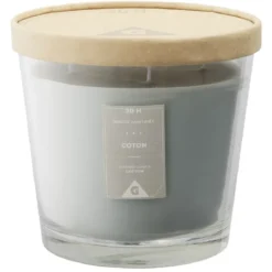 Bougie parfumée dans verre senteur coton Ø13,5xH12,5cm 30H