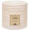 Bougie parfumée ivoire design relief senteur fleurs d'Indonésie 25H
