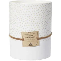 Bougie parfumée ivoire senteur fleurs d'Indonésie 60H