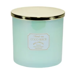 Bougie parfumée XXL en verre irridescent Ø15xH15cm (3 modèles)