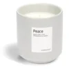Bougie Peace pot céramique Ø8xH9cm gris