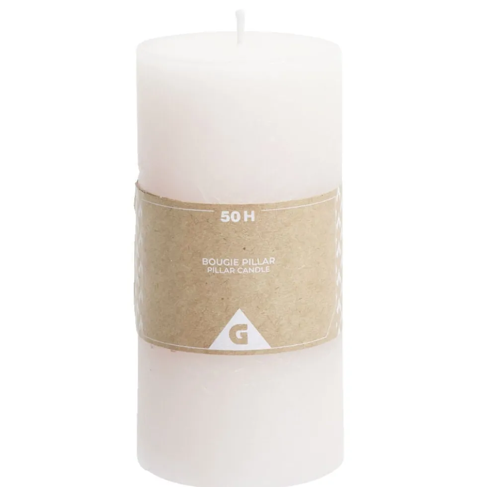 Bougie pilier rose 50H