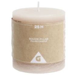 Bougie pillar marron 25H