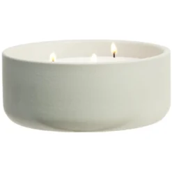 Bougie ronde dans pot en céramique Ø16 cm
