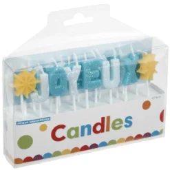 Bougies Joyeux anniversaire bleu