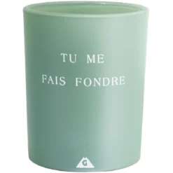 Bougie verte imprimée senteur eucalyptus 40H
