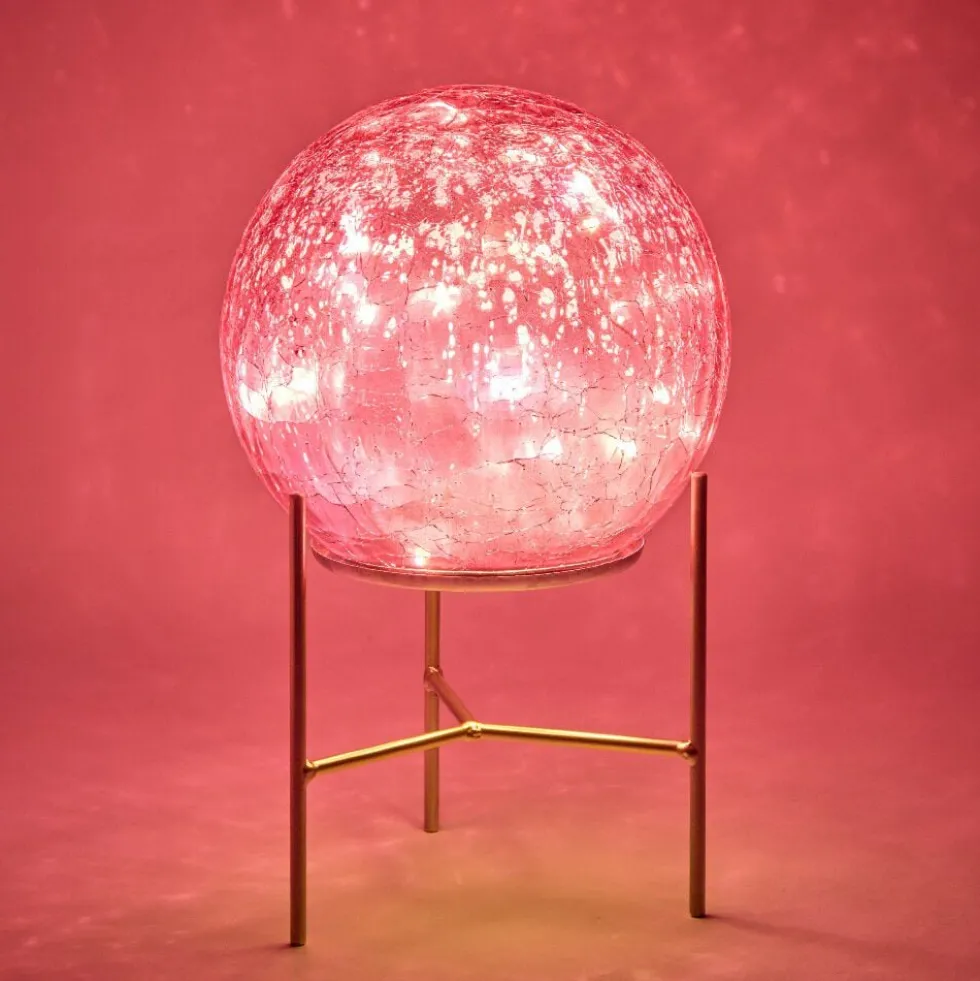 Boule Déco Led + socle doré