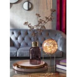 Boule Déco Led + socle doré