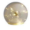 Boule déco LED verre et métal gris argent Ø12cm