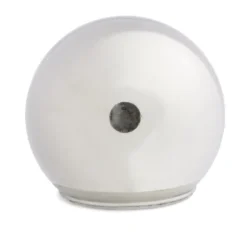 Boule déco LED verre et métal gris argent Ø12cm
