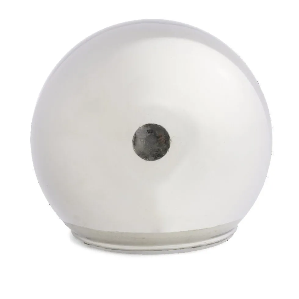 Boule déco LED verre et métal gris argent Ø12cm