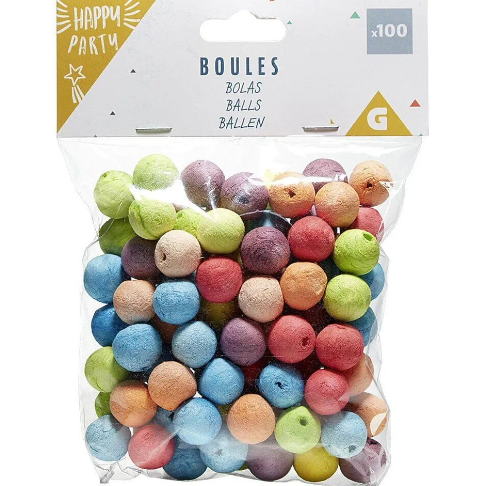 Boule de papier pour sarbacane festive x100
