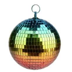 Boule disco à facette verre coloré à suspendre Ø15cm (2 modèles)
