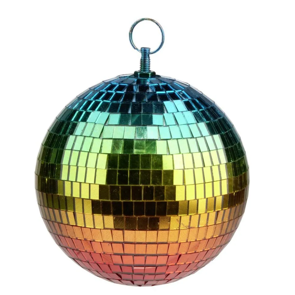 Boule disco à facette verre coloré à suspendre Ø15cm (2 modèles)