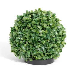 Boule feuille artificielle 35 LED blanc chaud Ø23xH20,5cm