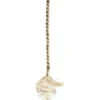 Boule lumineuse avec corde de suspension en jute