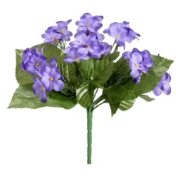 Bouquet de violettes artificielles 10 tiges H26cm