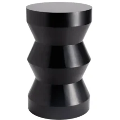 Bout de canapé Pop bois noir Ø29xH47cm