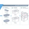 Box de rangement Combi Tontarelli 18 L transparent