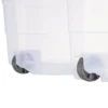 Box de rangement 80L plastique transparent 4 roues couvercle malin bleu 79x39xH36cm