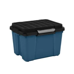 Box de rangement 45L x3 étanche Scuba bleu avec couvercle noir 49x39xH49,5cm