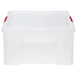 Box de rangement plastique transparent avec couvercle