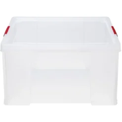 Box de rangement plastique transparent avec couvercle