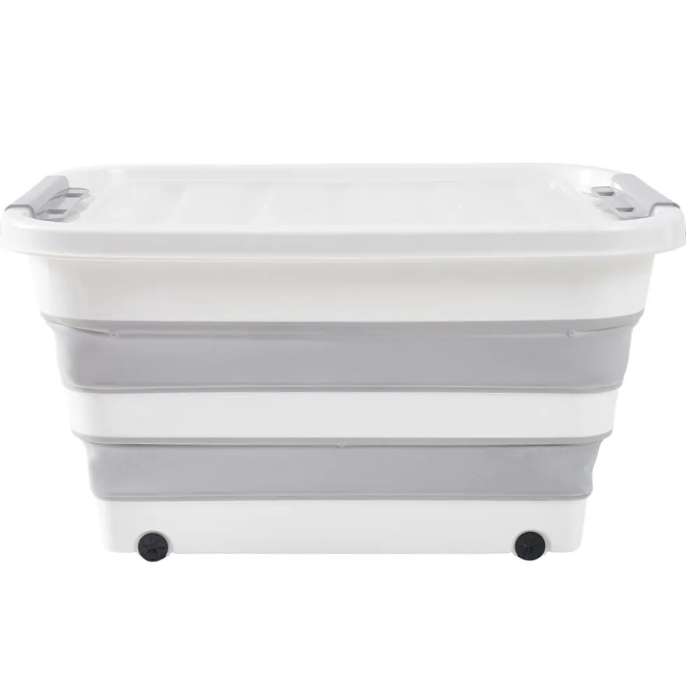Box de rangement pliable 45L à roulettes 61x32xH43cm